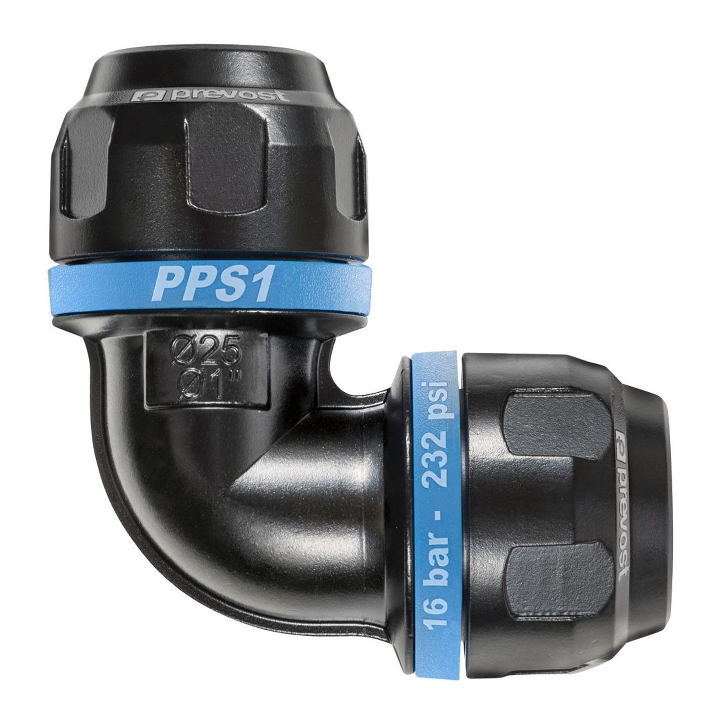 PREVOST Aluminium 90° Equal Elbow Compressed Air Fitting PPS1 9C